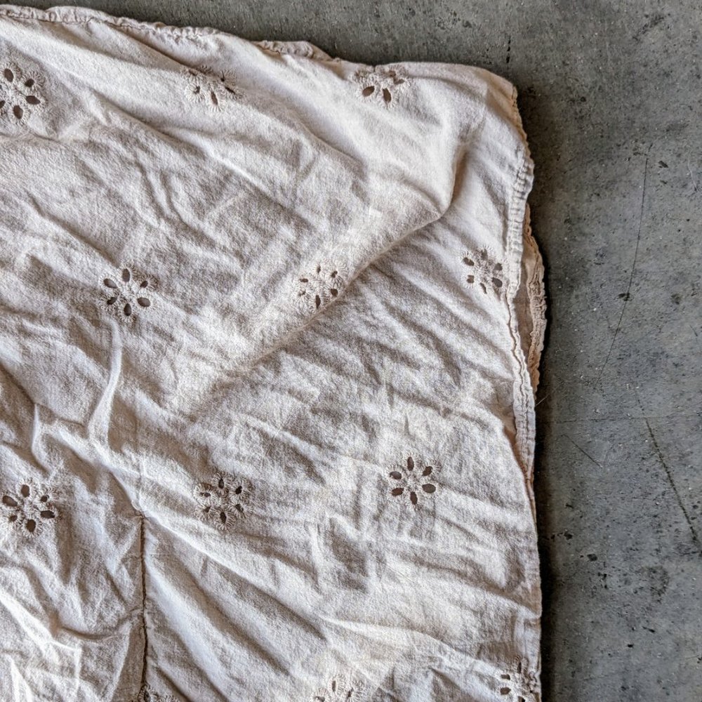 Lara Guidotti Beige Floral Eyelet Embroidered Kimono Cardigan one size - Picture 6 of 10